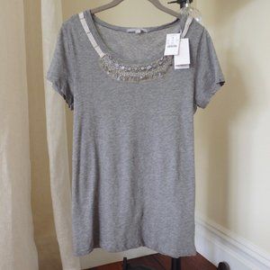 J.CREW beaded ribbon tee - New w/ Tags size Large
